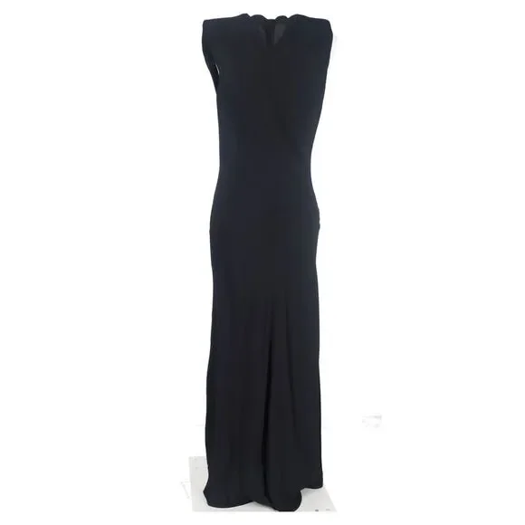 Stella Mccartney Chain Detail Maxi Dress in Black Viscose